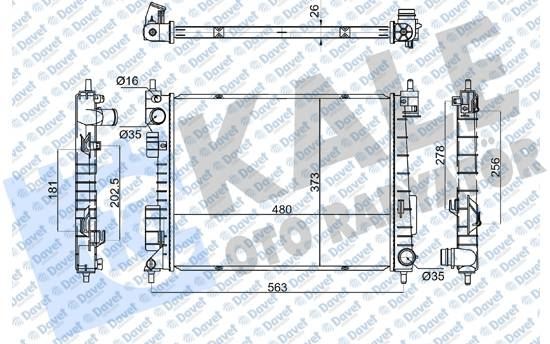 Hyundai İ20 Iii 1.4 Mpi 21=> (Mt) [Brazing] [480x373x26] Su Radyatörü